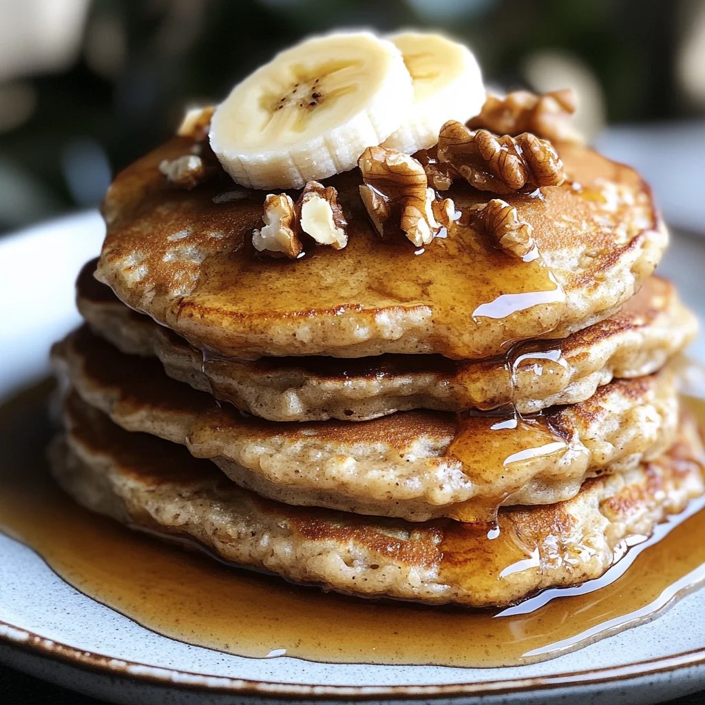 4-Ingredient Flourless Banana-Nut Oatmeal Pancakes with Walnuts: A Wholesome Breakfast Delight