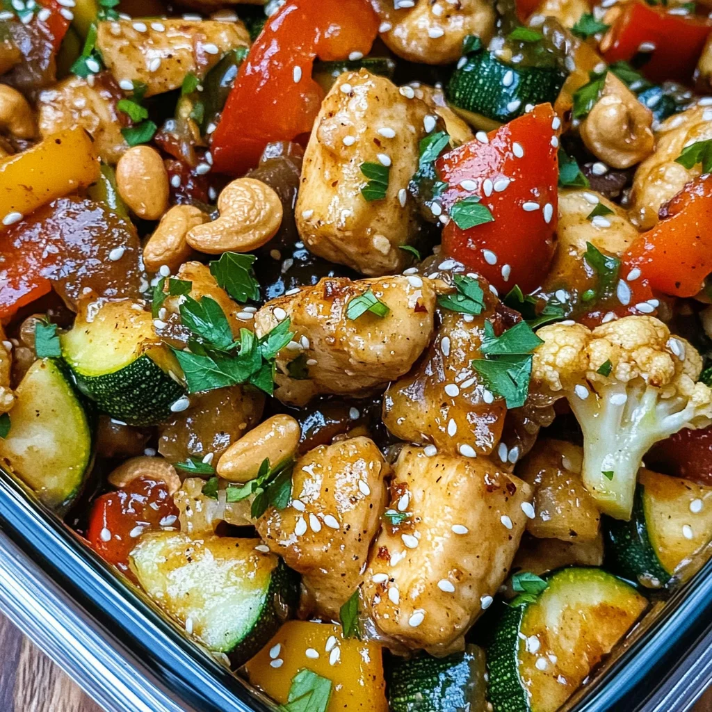 Baked Cashew Chicken And Veggies