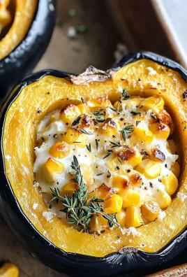 Baked Creamy Corn Acorn Squash