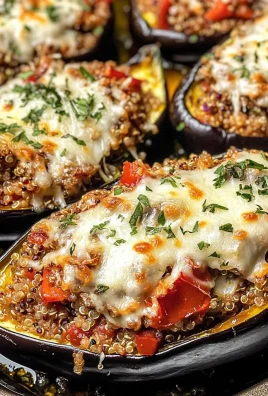 Beef and Quinoa Stuffed Eggplant