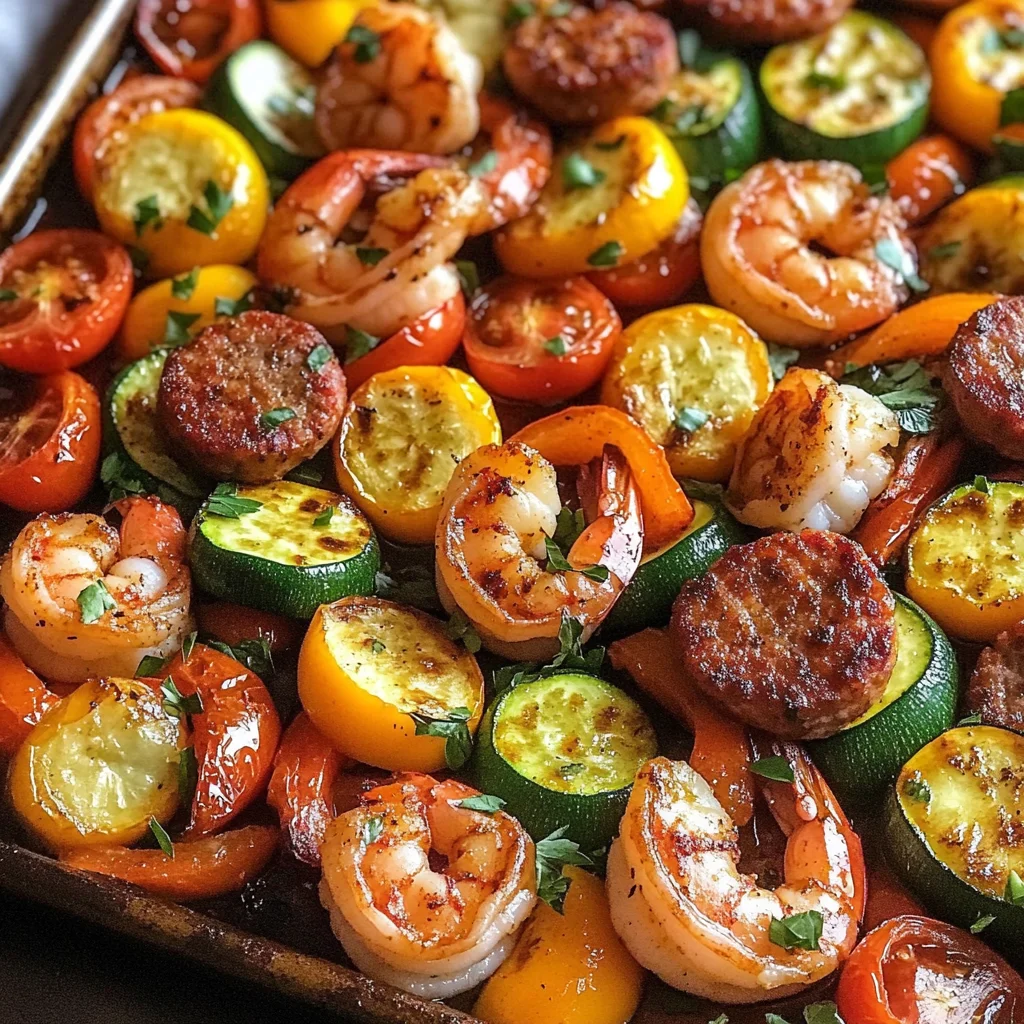 Cajun Shrimp and Sausage Sheet Pan with Veggies