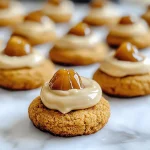 Cheesecake Filled Pumpkin Thumbprint Cookies