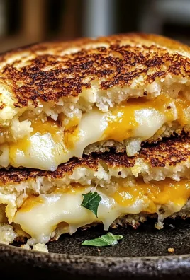 Cheesy Cauliflower Grilled Cheese Recipe (Low-Carb)