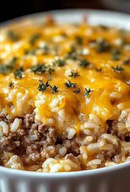 Cheesy Ground Beef and Rice Casserole