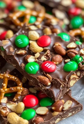 Christmas Peanut pretzel m&m's bark