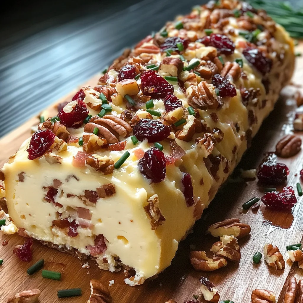 Cranberry Pecan Bacon Cheese Log
