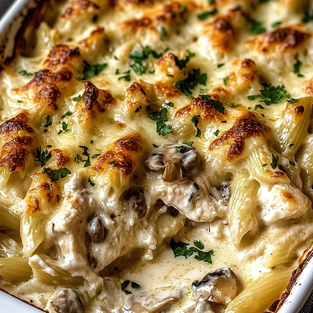 Creamy Chicken Alfredo Pasta Bake