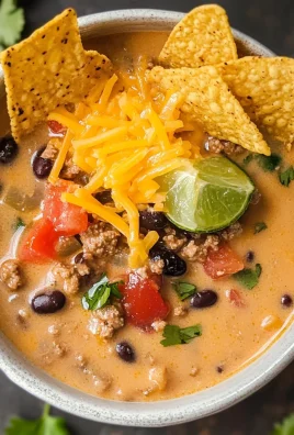 Creamy Taco Soup (with Ground Beef)