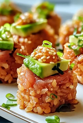 Crispy Rice Sushi Bites with Spicy Tuna for a Fun Snack