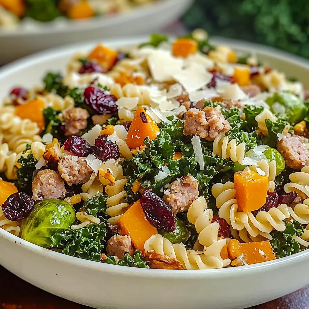 Delicious Fall Harvest Pasta Salad with Roasted Veggies and Turkey