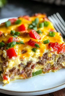 Easy Breakfast Casserole with Sausage, Eggs, and Cheese Recipe