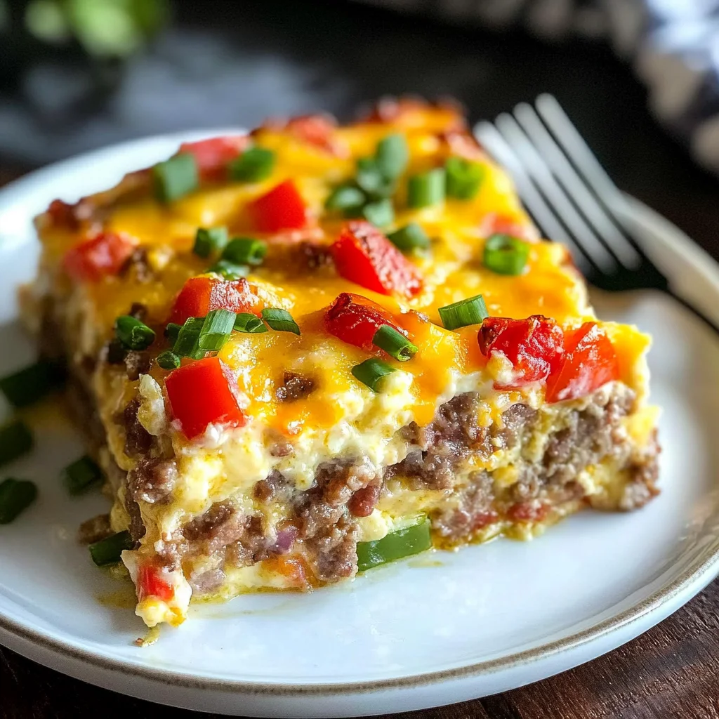 Easy Breakfast Casserole with Sausage, Eggs, and Cheese Recipe