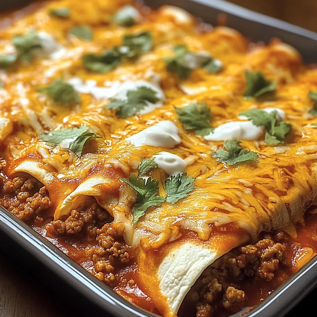 Easy Ground Beef Enchiladas
