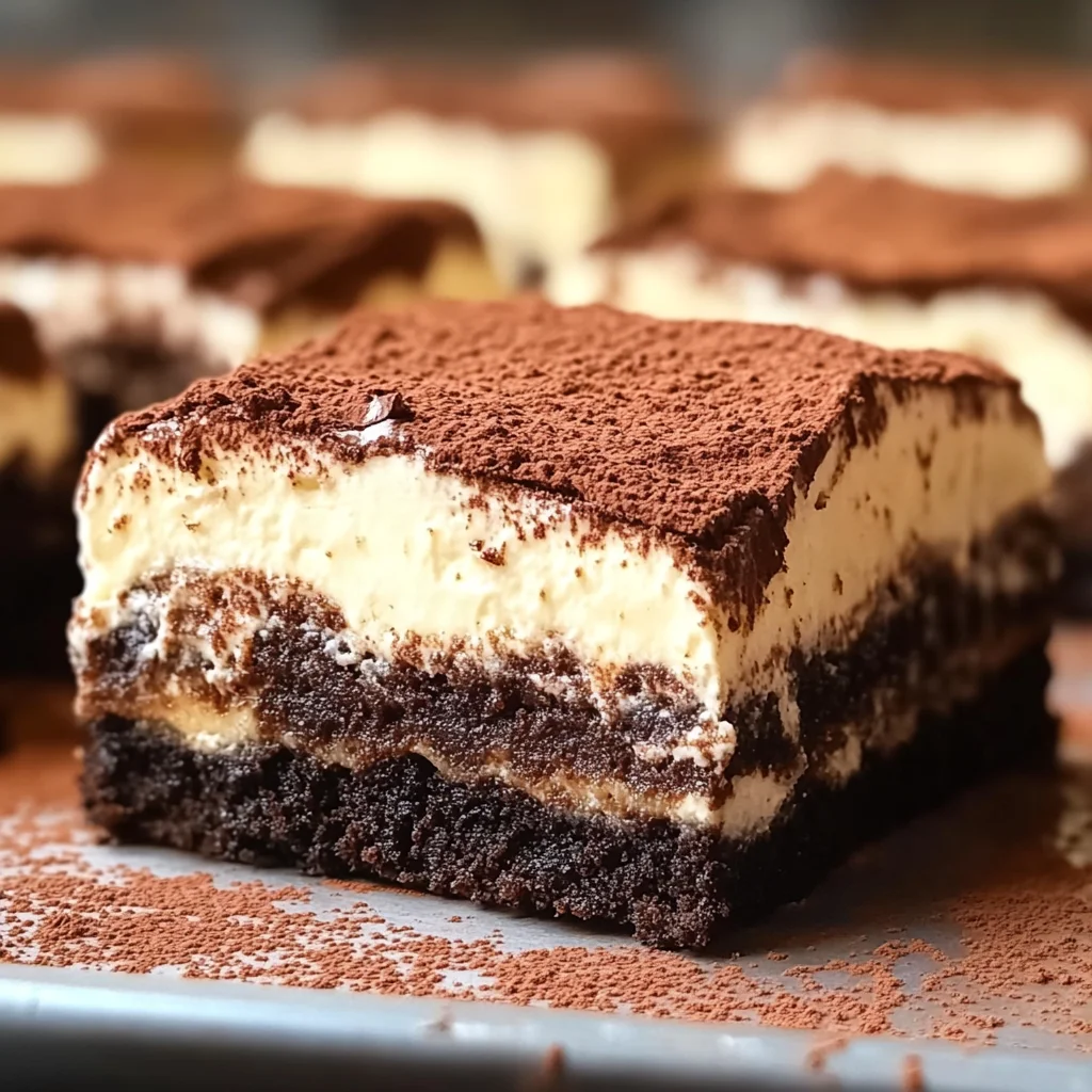 Easy Tiramisu Brownies