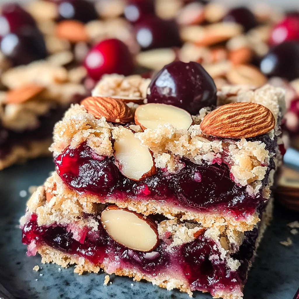 Fresh Cherry Almond Bars