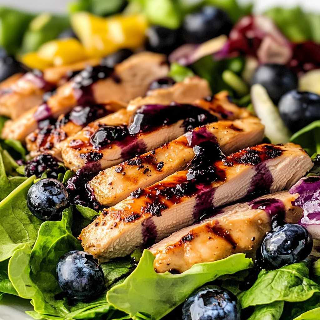 Grilled Chicken Salad with Blueberry Vinaigrette