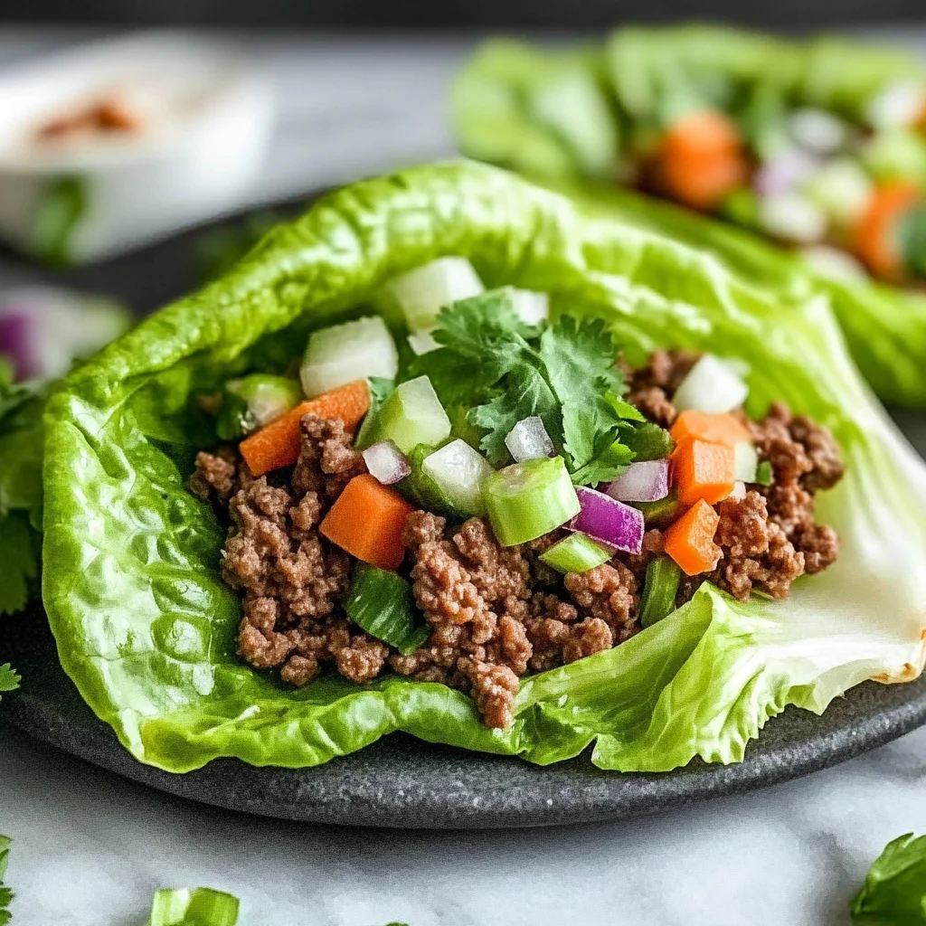 Ground Beef Lettuce Wraps Recipe