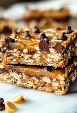 Healthy No-Bake Oatmeal Bars with Chocolate and Peanut Butter
