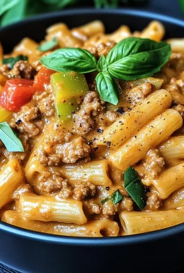 High Protein Creamy Beef Pasta