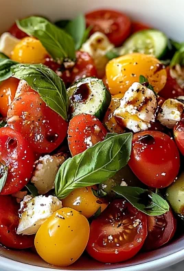 High Protein Tomato Basil Salad
