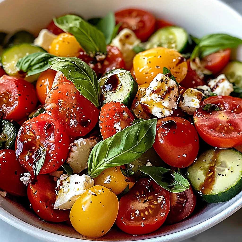 High Protein Tomato Basil Salad