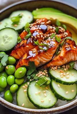 Honey Garlic Salmon Rice Bowl