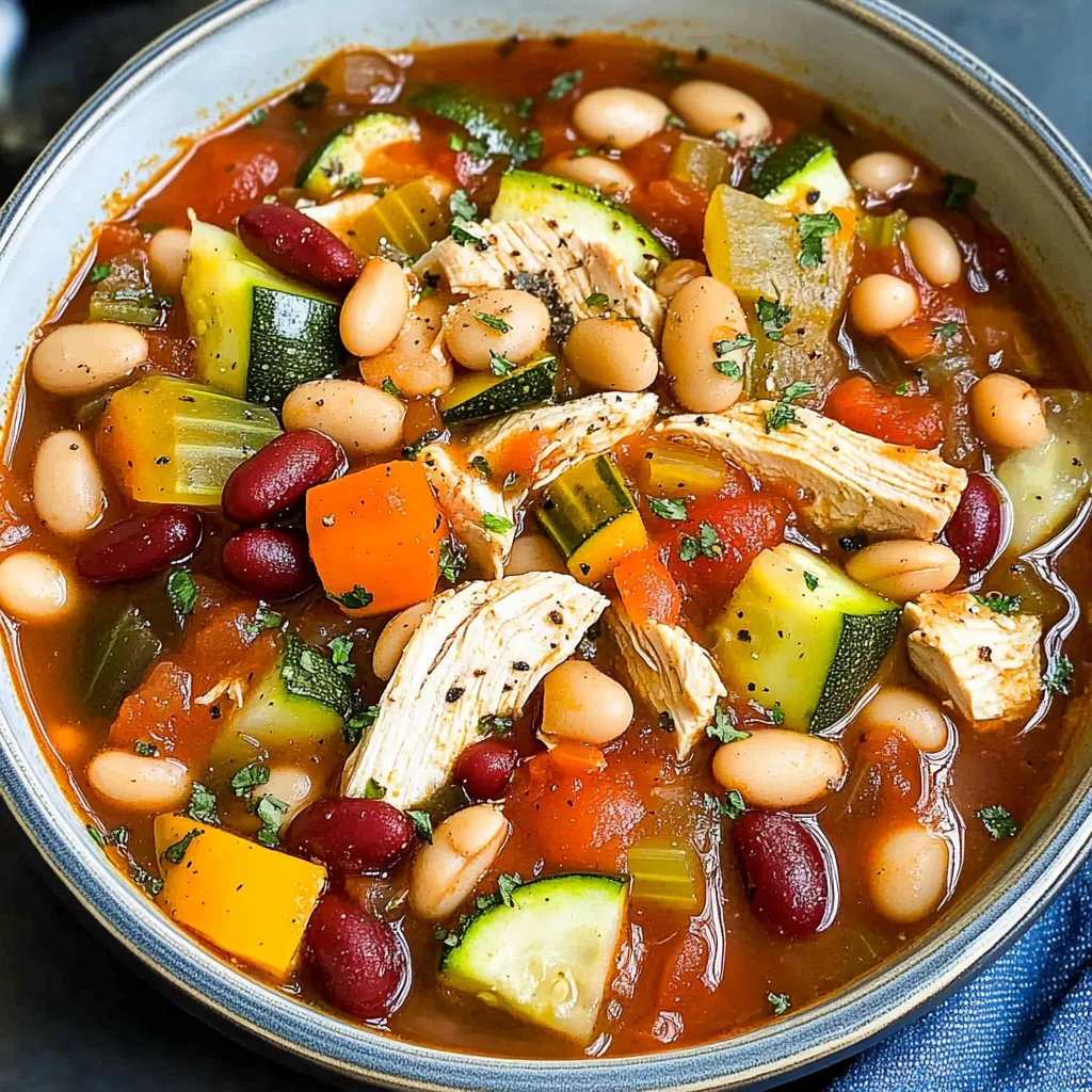 Italian Chicken Bean Soup