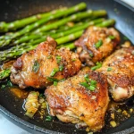 Keto Garlic Butter Chicken Thighs And Asparagus