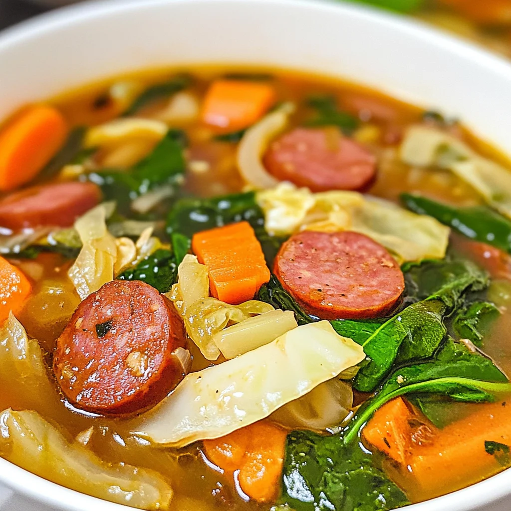 Keto Kielbasa and Vegetable Soup