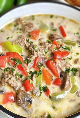 Keto Philly Cheesesteak Soup