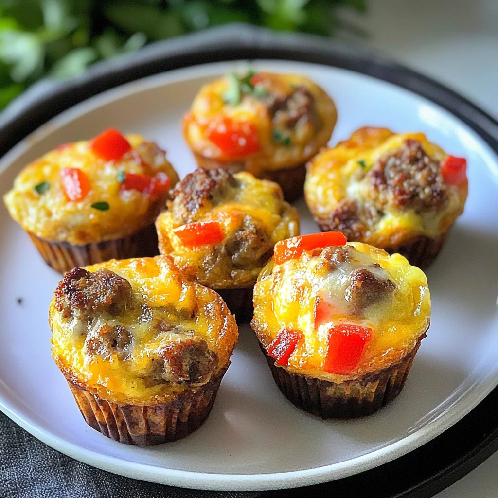 Keto Sausage Egg and Cheese Bites