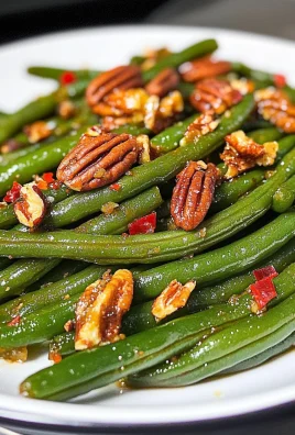 Keto Spicy Green Beans with Caramelized Pecans