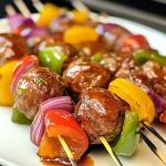 Keto Sweet and Sour Meatball Kebabs