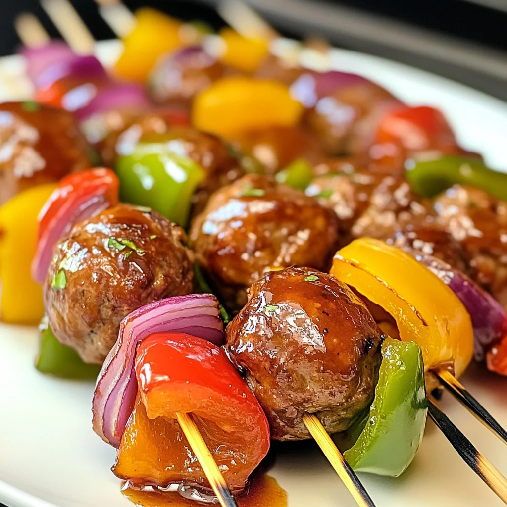 Keto Sweet and Sour Meatball Kebabs