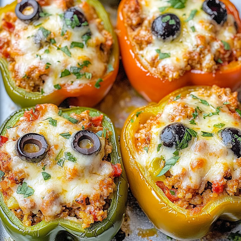 Keto Turkey Stuffed Peppers