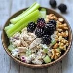 Low Carb Blackberry Cottage Cheese Chicken Salad