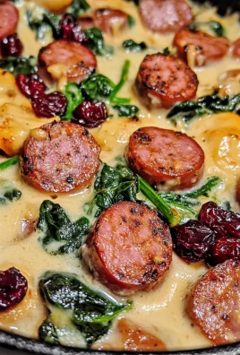 Low Carb Cheesy White Cheddar Kielbasa Skillet
