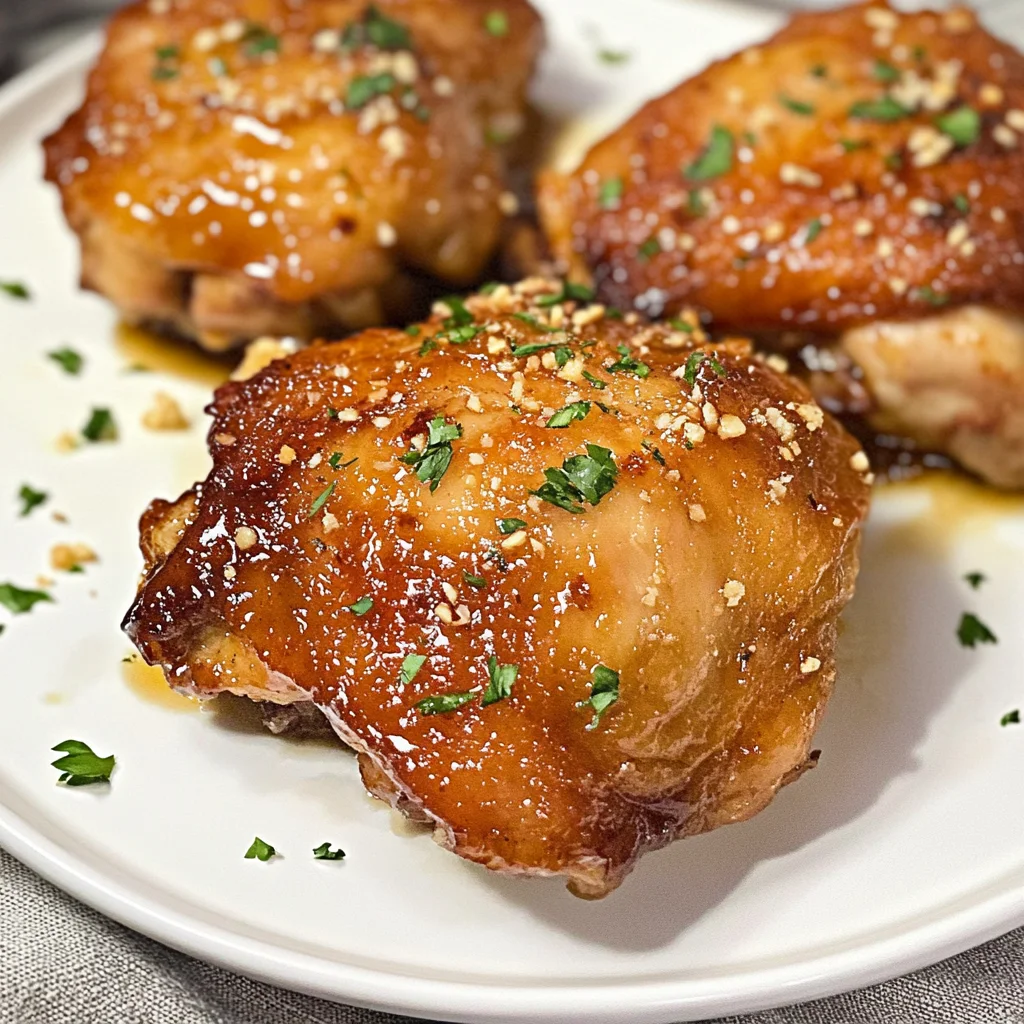 Oven-Baked Keto Honey Garlic Chicken Thighs
