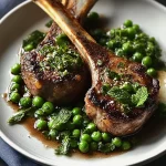Pan-Fried Lamb Chops With Minted Pea Salad