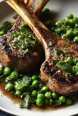 Pan-Fried Lamb Chops With Minted Pea Salad