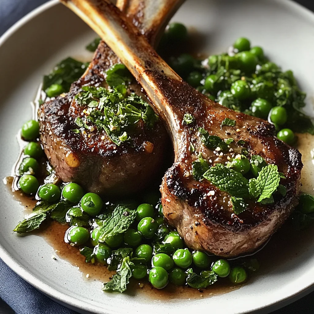 Pan-Fried Lamb Chops With Minted Pea Salad
