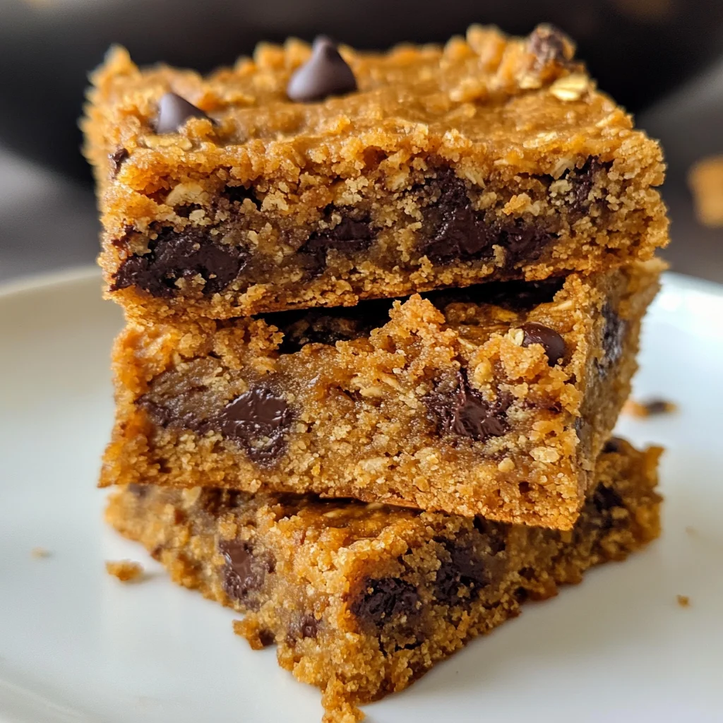 Peanut Butter & Pumpkin Chocolate Chip Oat Bars