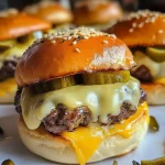 Poolside Sliders with Cheese and Pickles