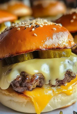 Poolside Sliders with Cheese and Pickles