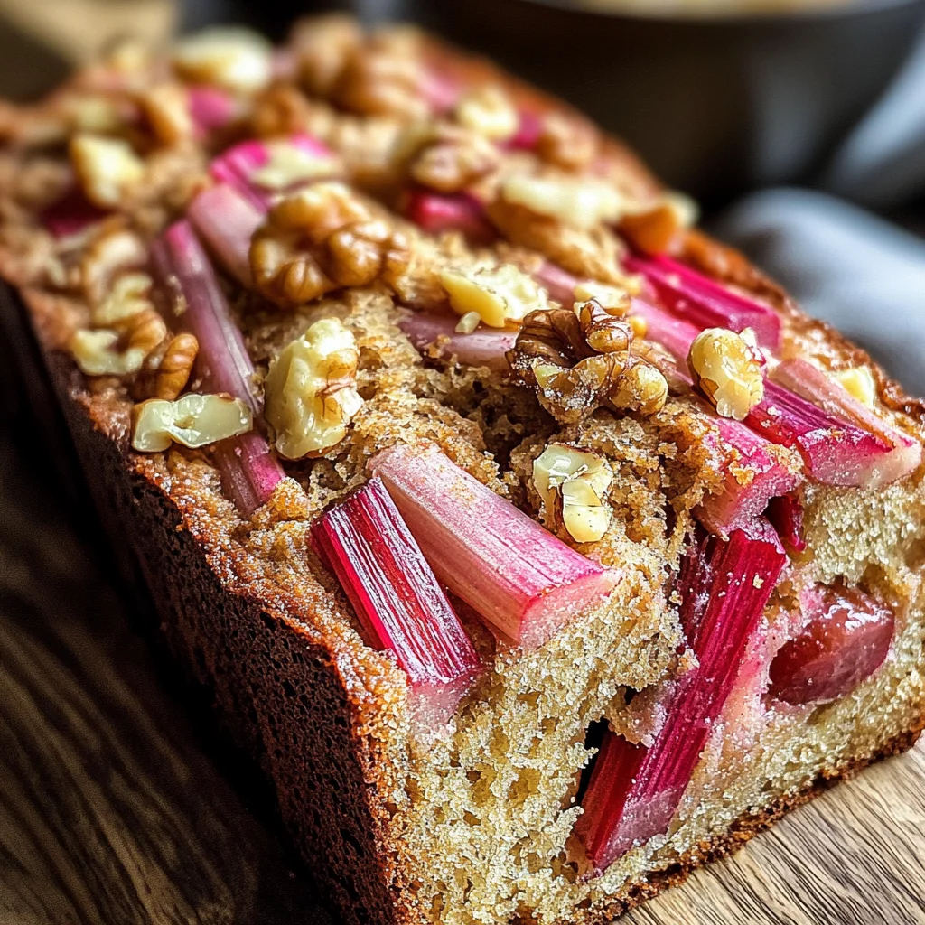 Rhubarb Bread with Walnuts
