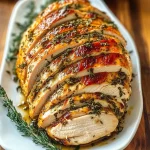 Roasted Turkey Breast with Garlic Herb Butter