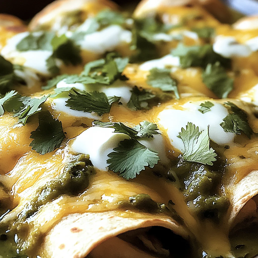 Salsa Verde Chicken Enchiladas