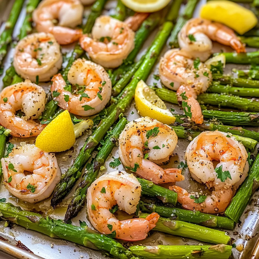 Sheet Pan Garlic Shrimp and Asparagus