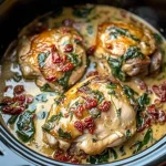 Slow Cooker Tuscan Chicken Thighs Recipe