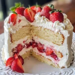 Strawberries Cream Cake